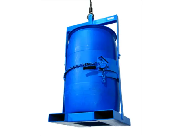 Below-Hook Drum Lifter with added fork pockets
