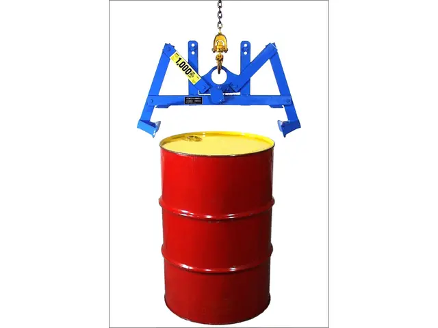 Below-Hook 55-Gallon (210 Liter) Steel Drum Lifter - Drum Gripper