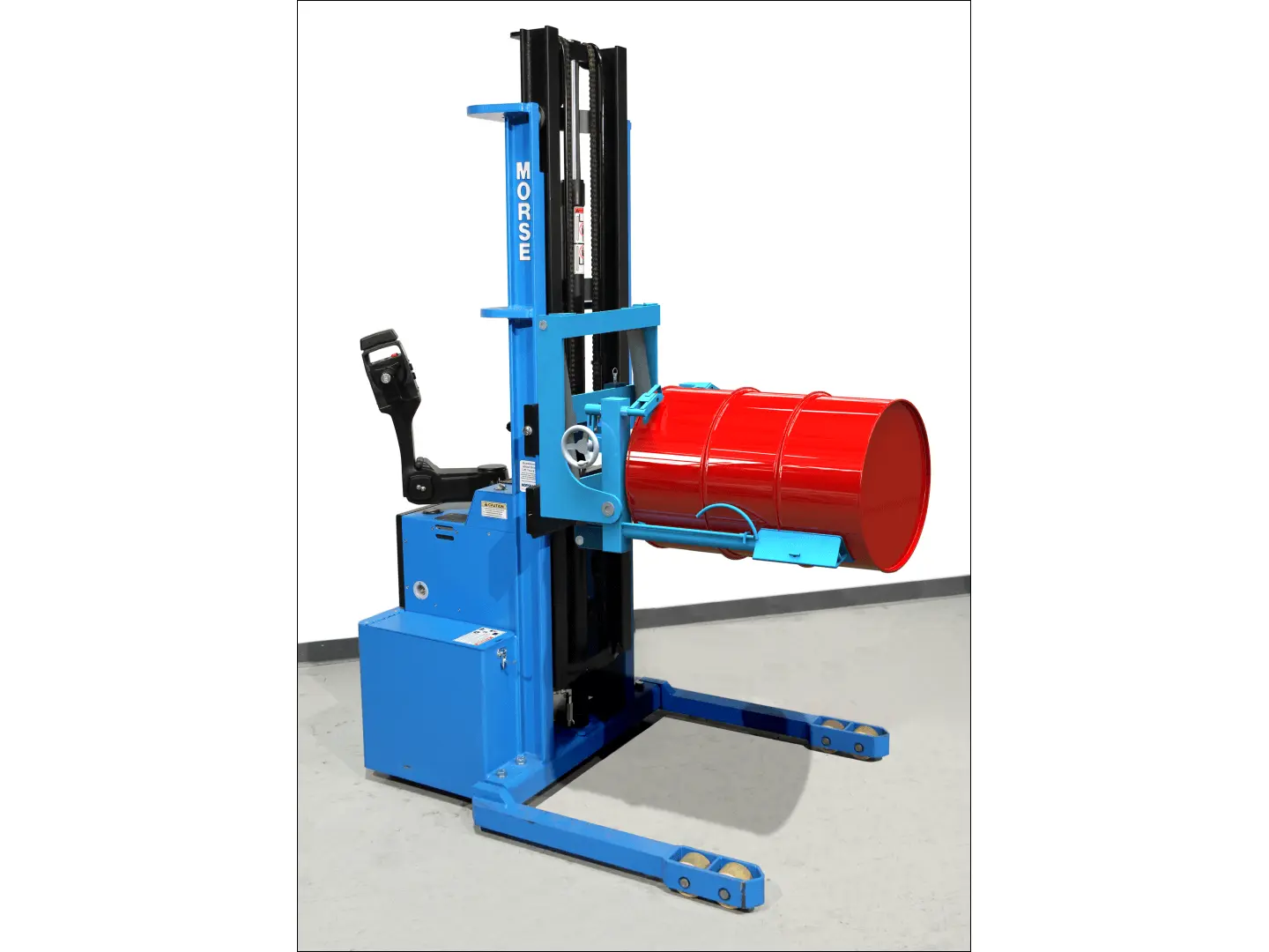 PILOT Self-Propelled walkie / stacker to rack an 800 Lb. (363 kg) drum up to 10.5 feet (3.2 m) high - Model 910