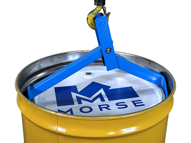 Lower drum into overpack or salvage drum