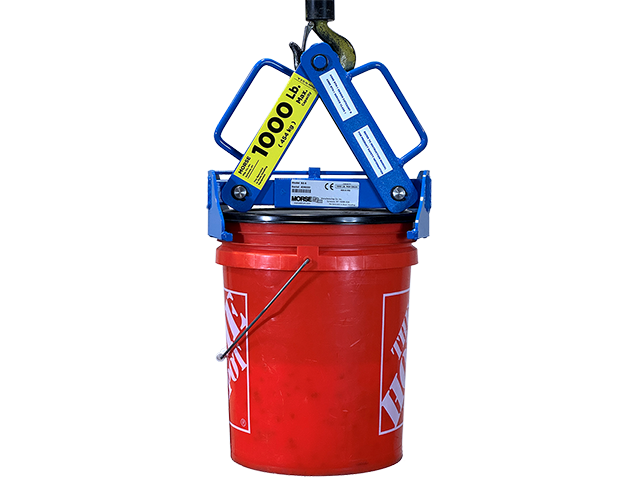 Below-hook 5-gallon (19L) pail lifter
