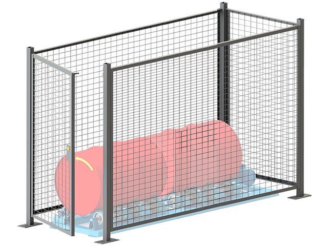Enclosure with Safety Interlock for 2-5154 Series Double Drum Roller