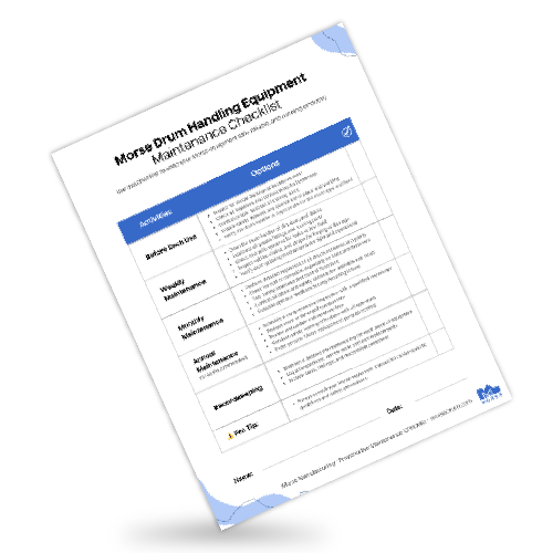 Free Download: Drum Handling Equipment Maintenance Checklist | Morse Manufacturing