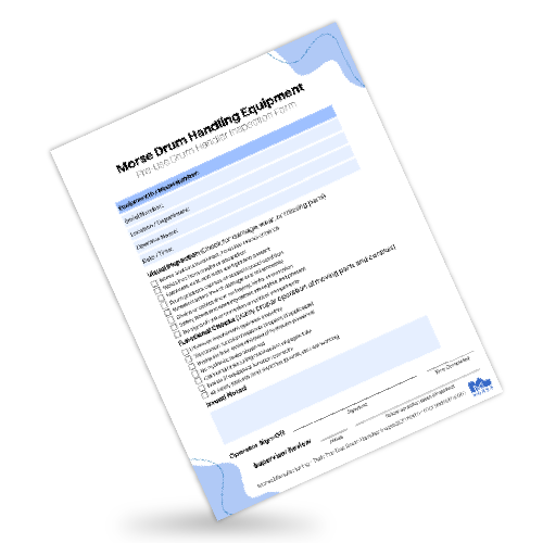 Pre-Use Drum Handler Inspection Form | Morse Manufacturing