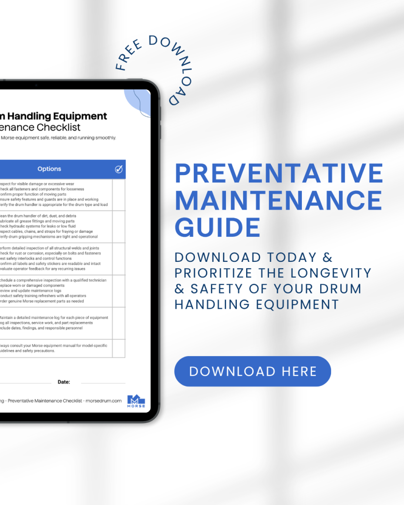 Free Download: Drum Handling Equipment Maintenance Checklist | Morse Manufacturing