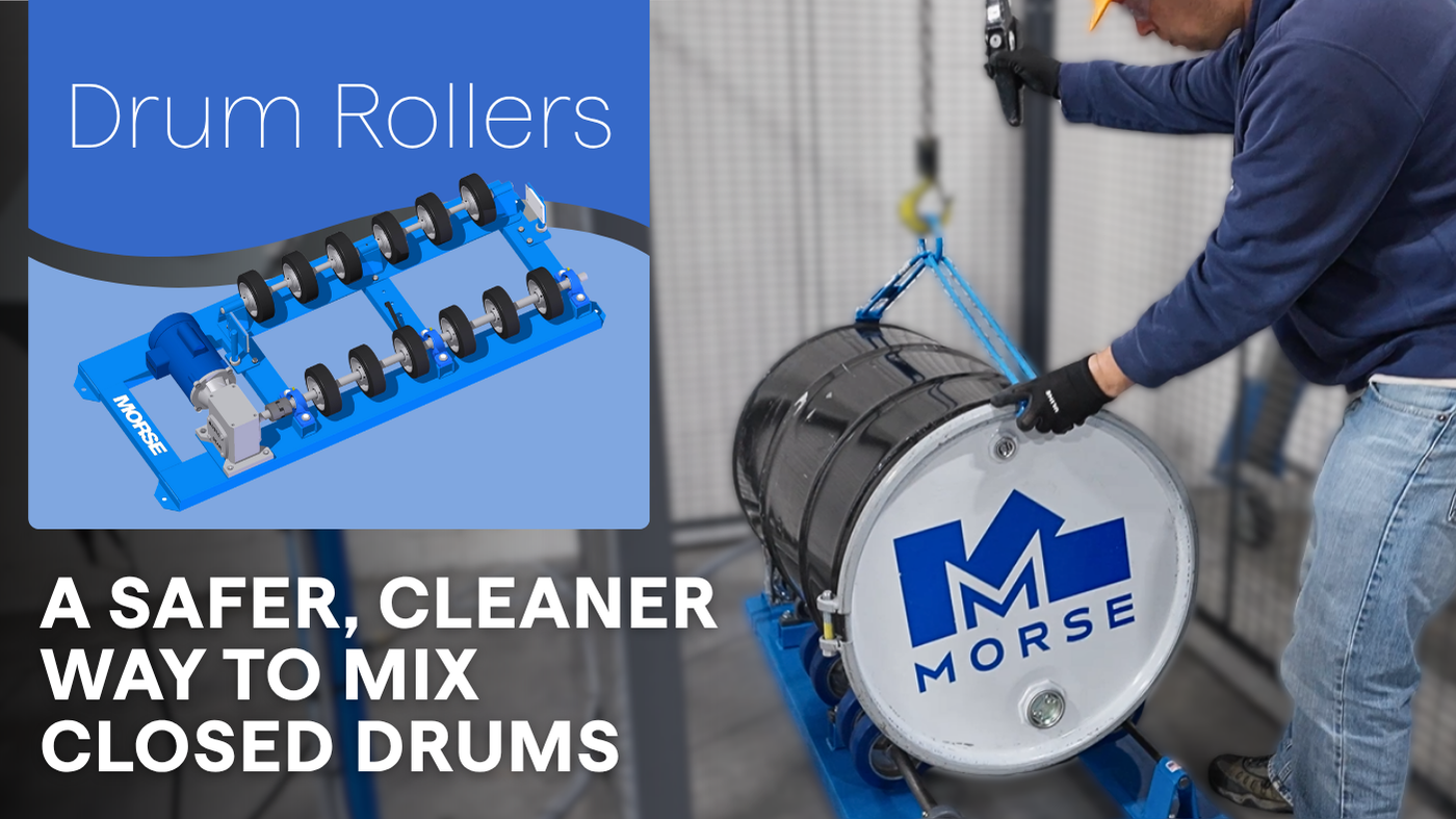 Drum Rollers: A Safer, Cleaner Way to Mix Closed Drums | Morse Manufacturing